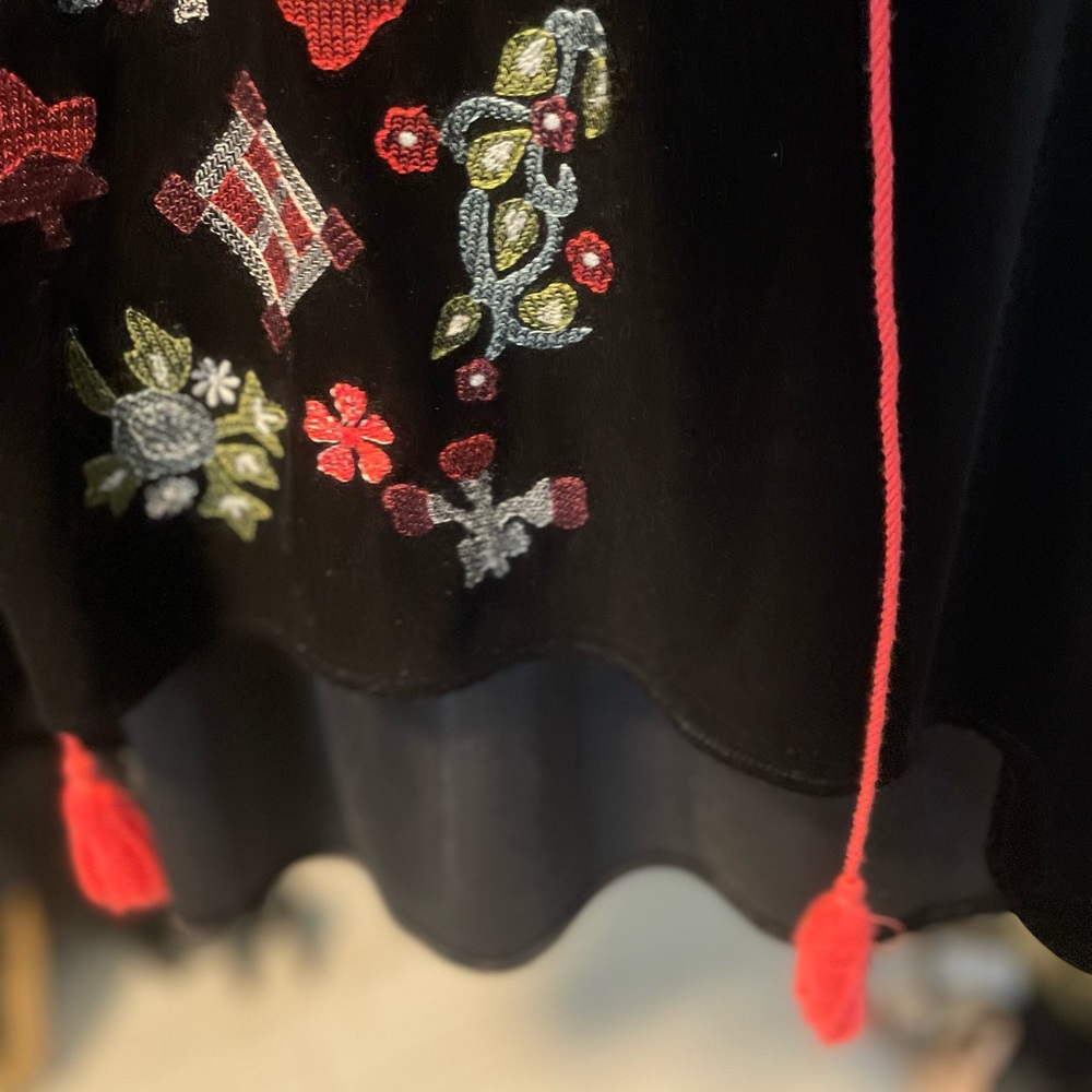 Zara Embroidered Velvet Top - Picture 5 of 8